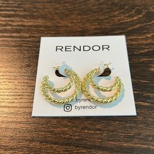 Rendor gold tone earrings - NEW